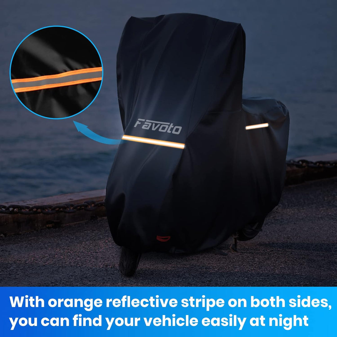 Favoto Motorradabdeckung Wasserdicht Motorrad Abdeckpane Outdoor 210D Oxford für Motorräder Elektror