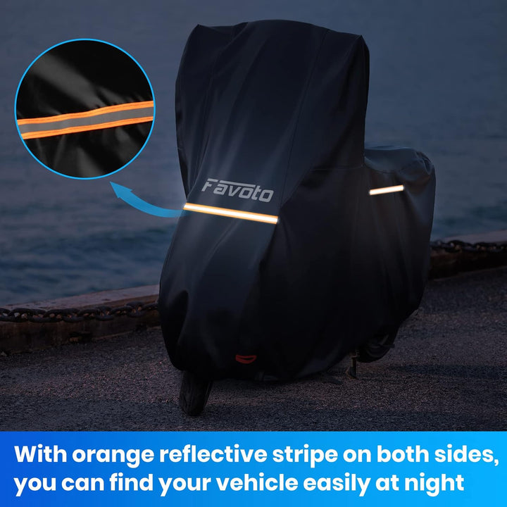 Favoto Motorradabdeckung Wasserdicht Motorrad Abdeckpane Outdoor 210D Oxford für Motorräder Elektror