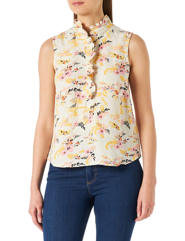 Part Two Damen Poulapw to Classic Fit Shirt, Peony Leaf Bouquet Print, XS