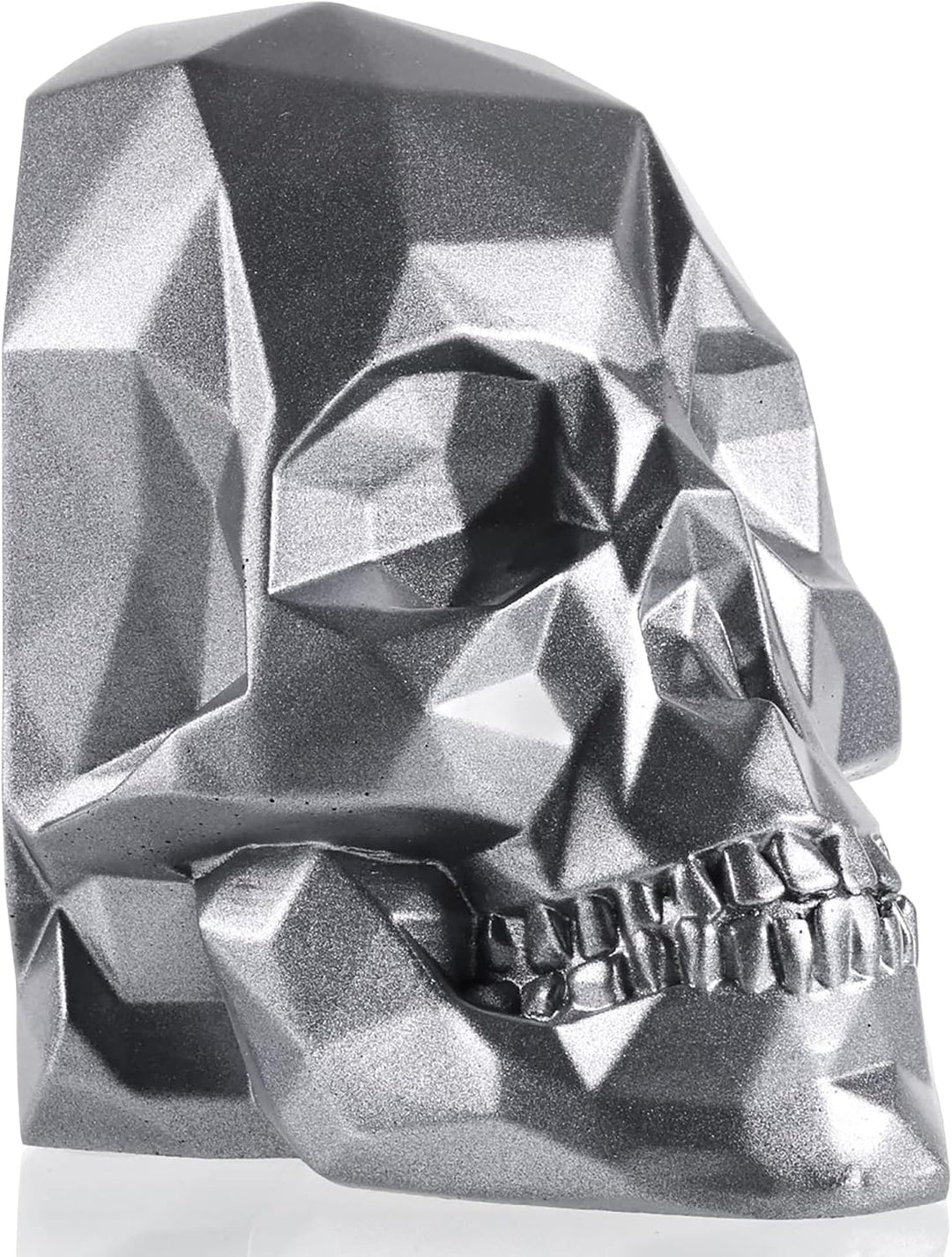 concrette Buchstütze Skull Low-Poly Totenkopf aus architektonischem Beton - Stütze für Bücherregal B