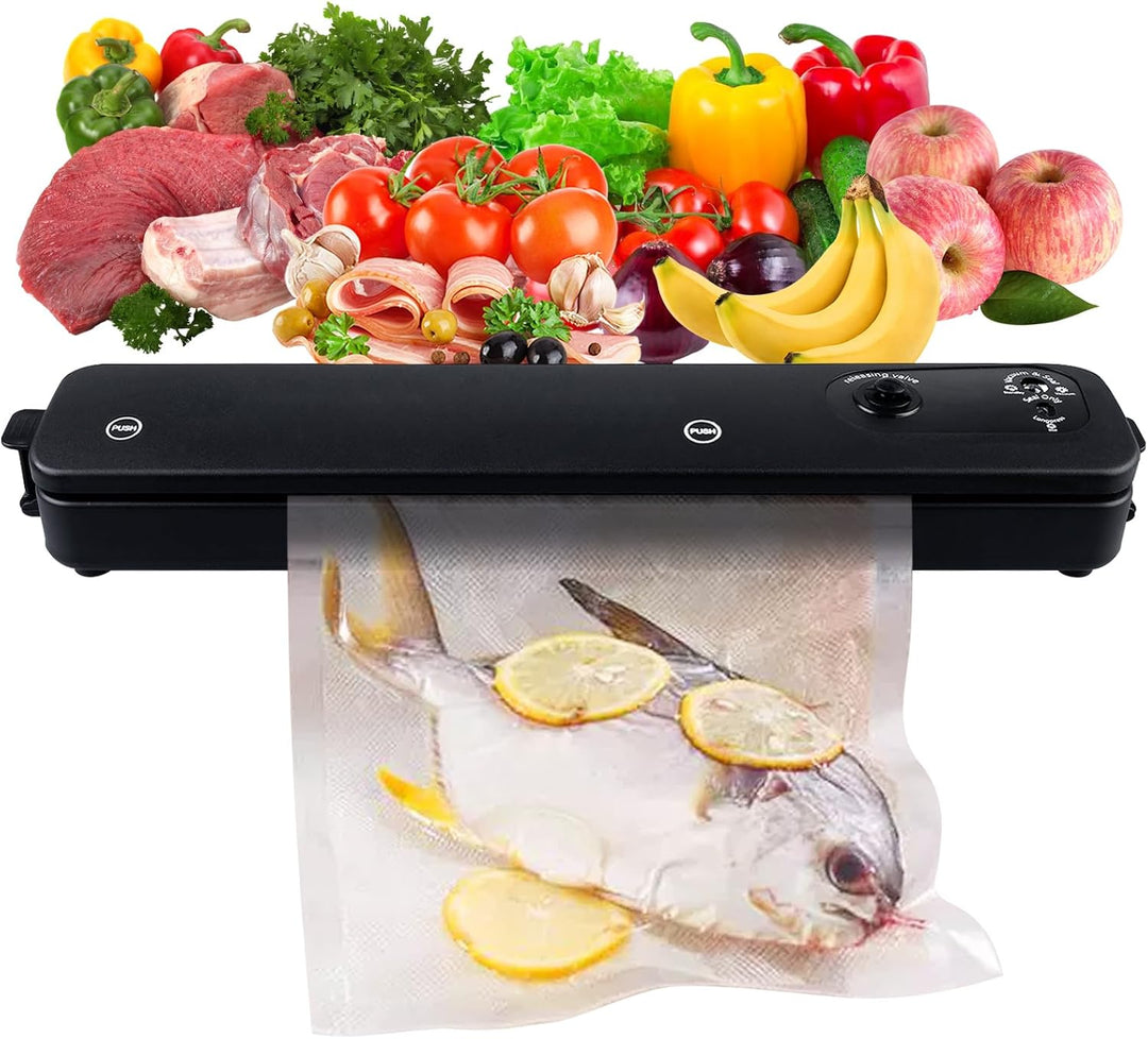BYZESTY Vakuumiergerät, Vakuumierer, Folienschweissgerät mit 100 Vakuumierbeutel, Vacuum Sealer, Vac