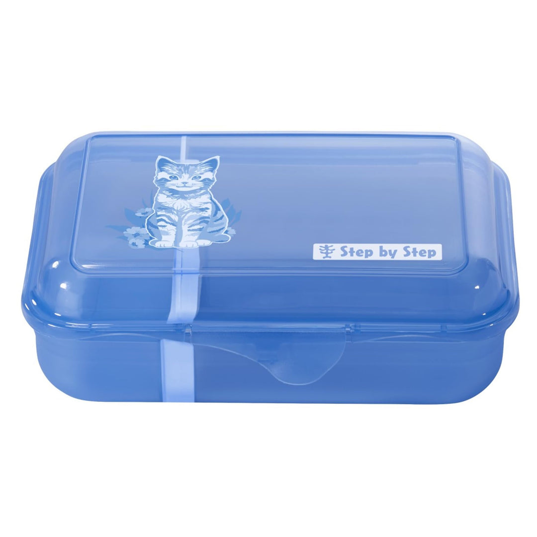 Step by Step Lunchbox „Cat Lilly“ blau, mit Trennwand und Klickverschluss, spülmaschinenfest, BPA-fr