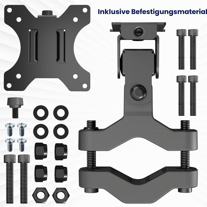 VIVO Mount-POLE01 Universal-Halterung aus Stahl mit abnehmbarer 75 mm und 100 mm VESA-Platte, passen
