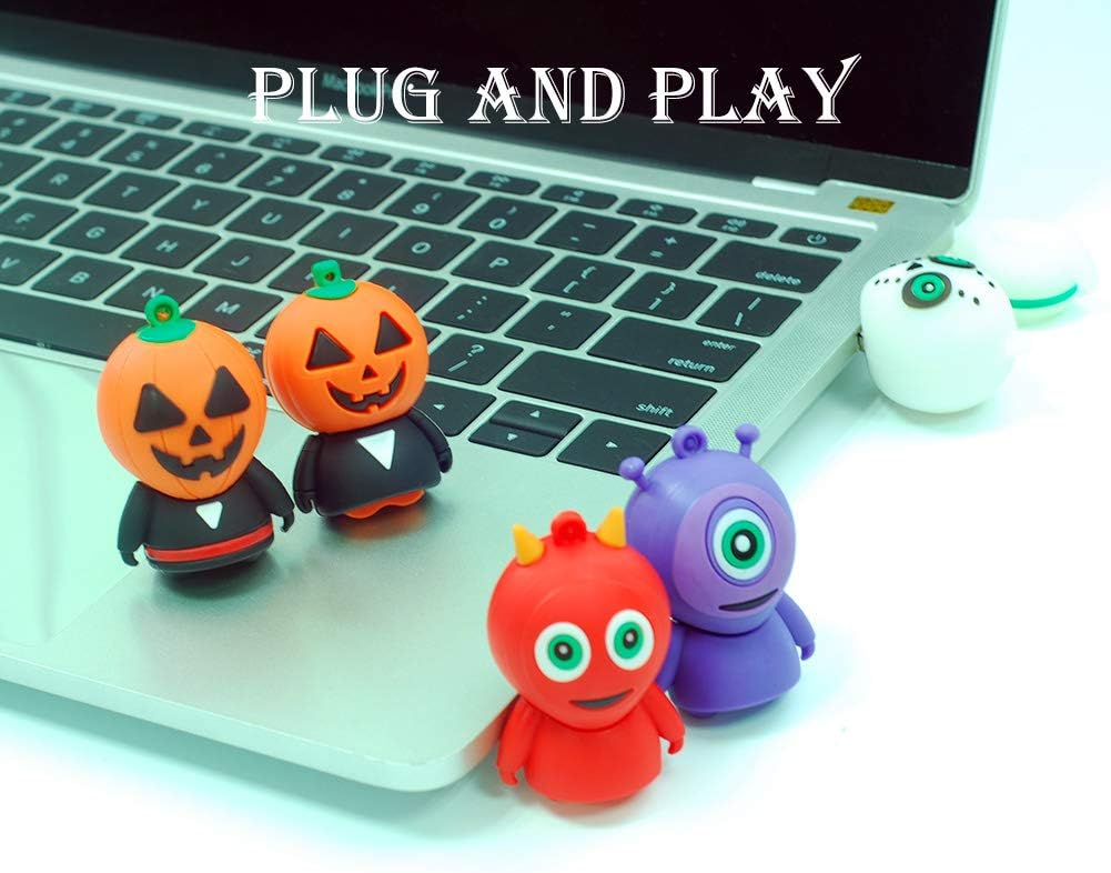 BORLTER CLAMP 16 GB USB-Stick 5 Stück Halloween-Muster, BorlterClamp Speicherstick Pen Drive Hallowe
