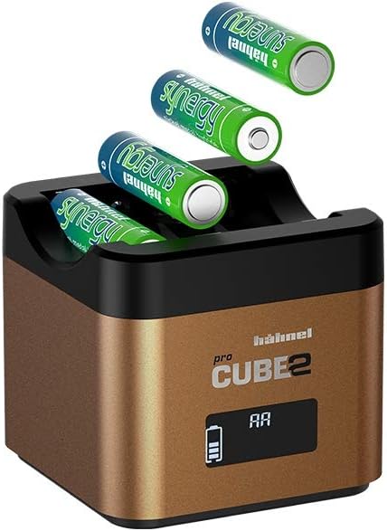 Hähnel – ProCube 2 – DSLR Duo Charger – für Olympus – EU/UK/USA – Ladegerät für BLN-1, BLS-5 & BLH-1