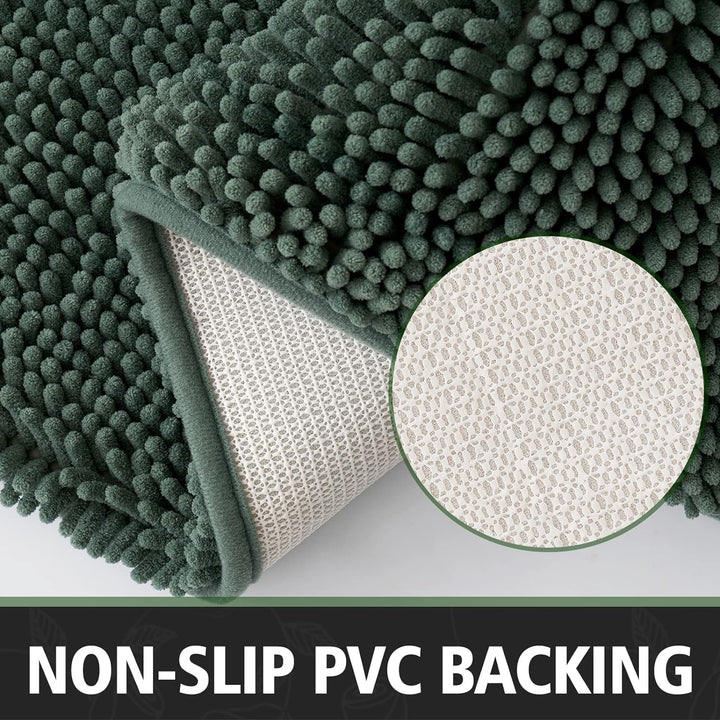 MIULEE 70x120cm Chenille Badematte rutschfest Badvorleger Badteppich rutschfest Waschbar Absorbieren