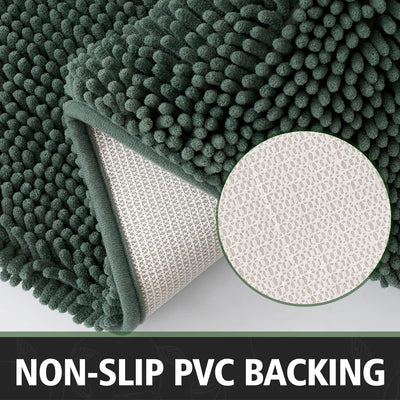 MIULEE 70x120cm Chenille Badematte rutschfest Badvorleger Badteppich rutschfest Waschbar Absorbieren
