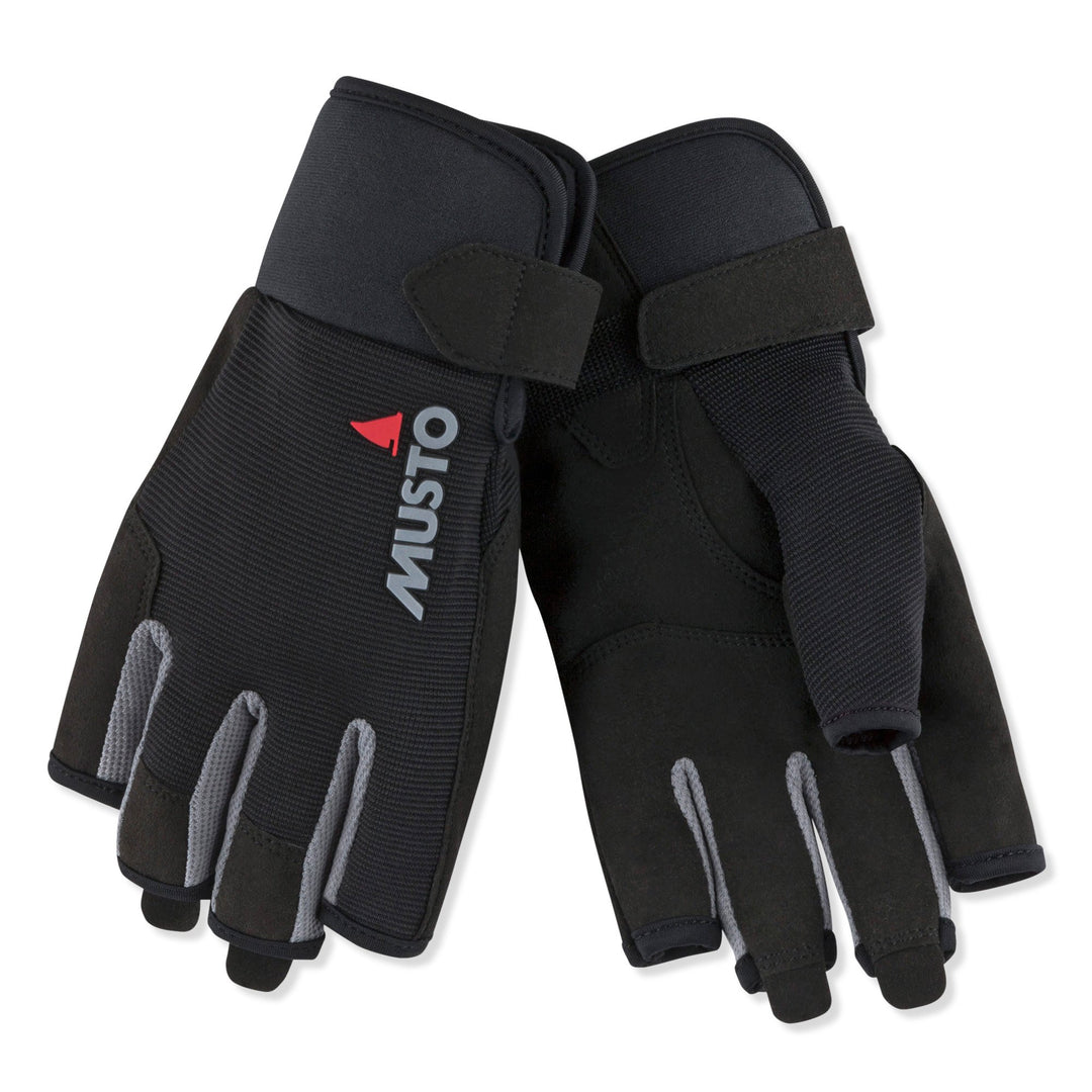 Musto Unisex Essential Sailing Short Finger Glove XS 991 Black, XS 991 Black