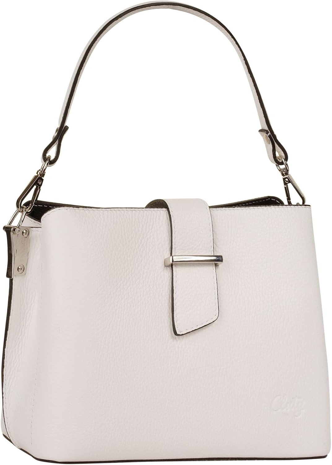 Handtasche Echt Leder Damen Made in Italy, Tragetasche, Umhängetasche, Abendtasche aus Leder 021791