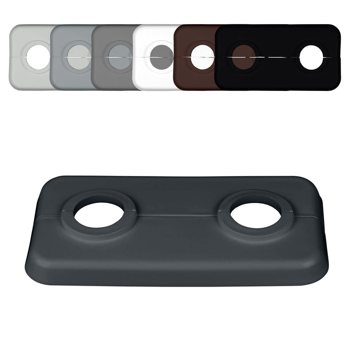 FUX 3 STÜCK Doppel Heizungsrohr Rosette, 12mm - 21,3mm, 2-teilig, Heizung, Rohrabdeckung, Abdeckrose