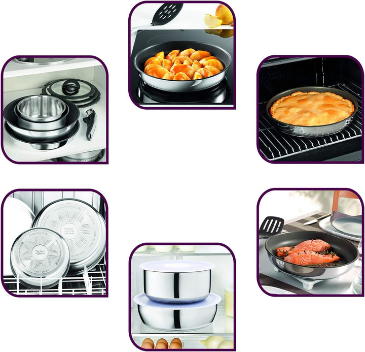 Tefal Ingenio Preference L9408702 Stieltopf-Set, 16/20 cm, Induktion, Antihaftbeschichtung, abnehmba