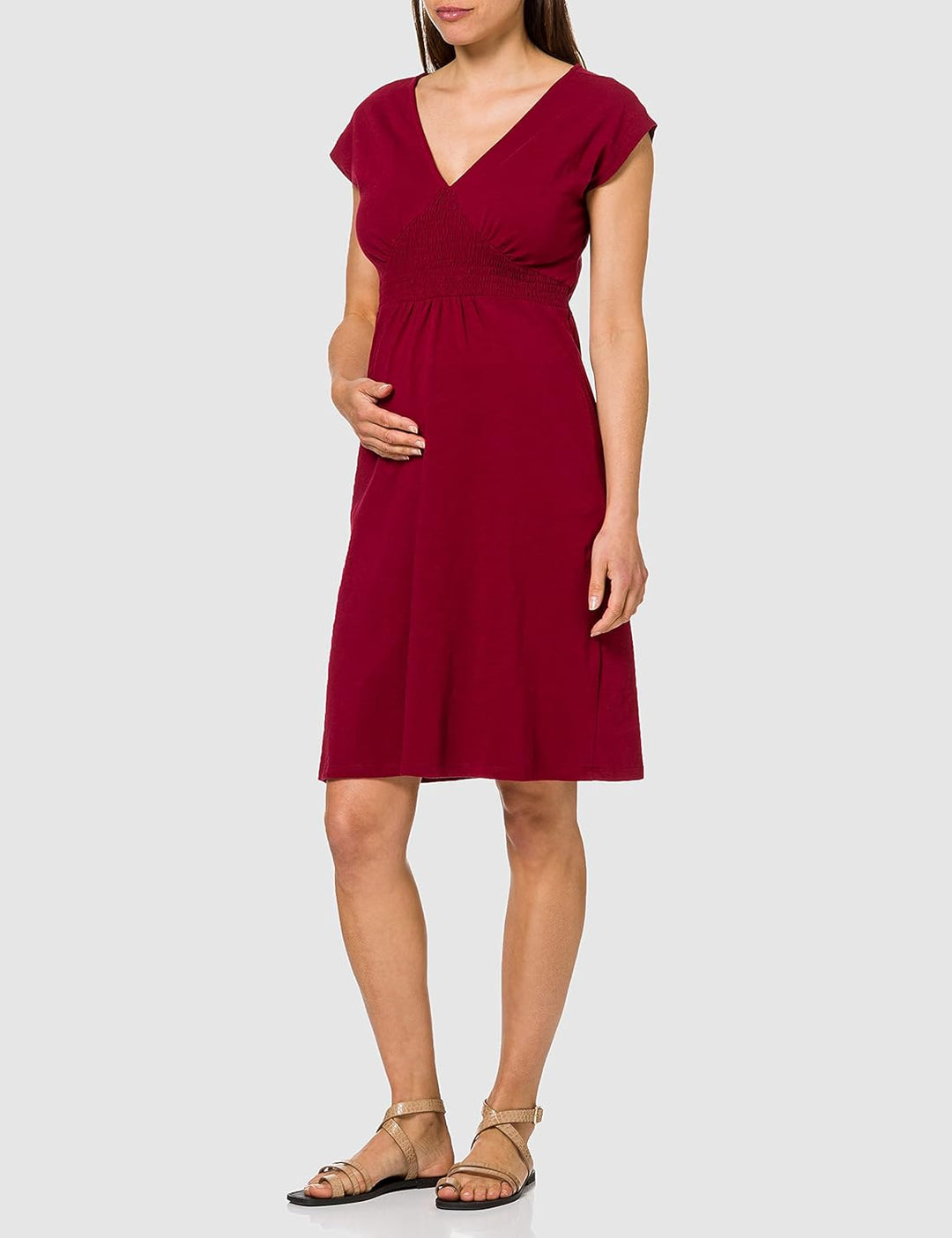 Supermom Damen Dress Ss Smock Kleid 44 Sun-dried Tomato - P750, 44 Sun-dried Tomato - P750