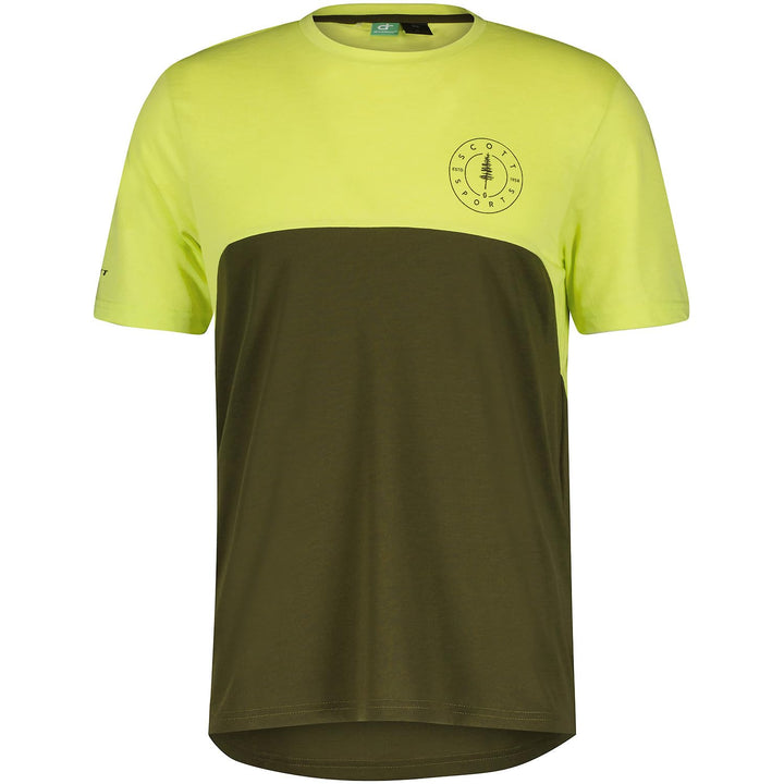 Scott Trail Flow DRI Fahrrad Trikot kurz braun/orange 2023 S Bitter Yellow/Fir Green, S Bitter Yello