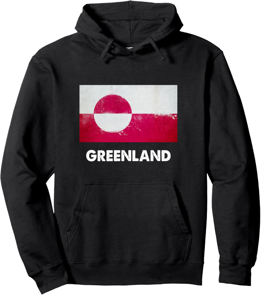 Grönländisch-Grönland Flagge Pullover Hoodie
