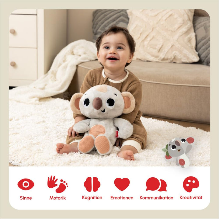 Tiny Love Kuscheltier Koala Snuggly Buddy, Baby Spielzeug, 0+ Monate, Atmendes Kuscheltier mit beruh
