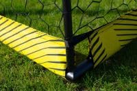 Fussballtor aus Stahl - Verschiedene Grösse - Schwarz - Bodenverankerung und Transporttasche inkl. 5