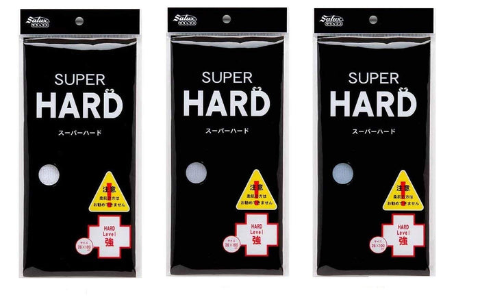 SALUX Super Hard Nylon Japanische Schönheit Haut Badetuch Waschlappen / Handtuch 3er Pack (weiss bla