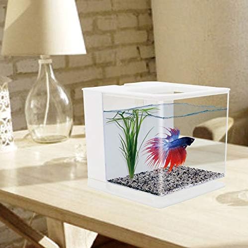 Hausdec Aquarium, leicht zu wechseln, Acryl, Kunststoff, selbstreinigend, für Aquarium (weiss)