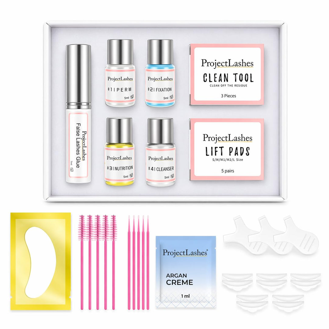 XXL – Lash Lifting Set – Professionelles Semipermanentes Wimpernlifting Kit – 12-15 Anwendungen – Fü