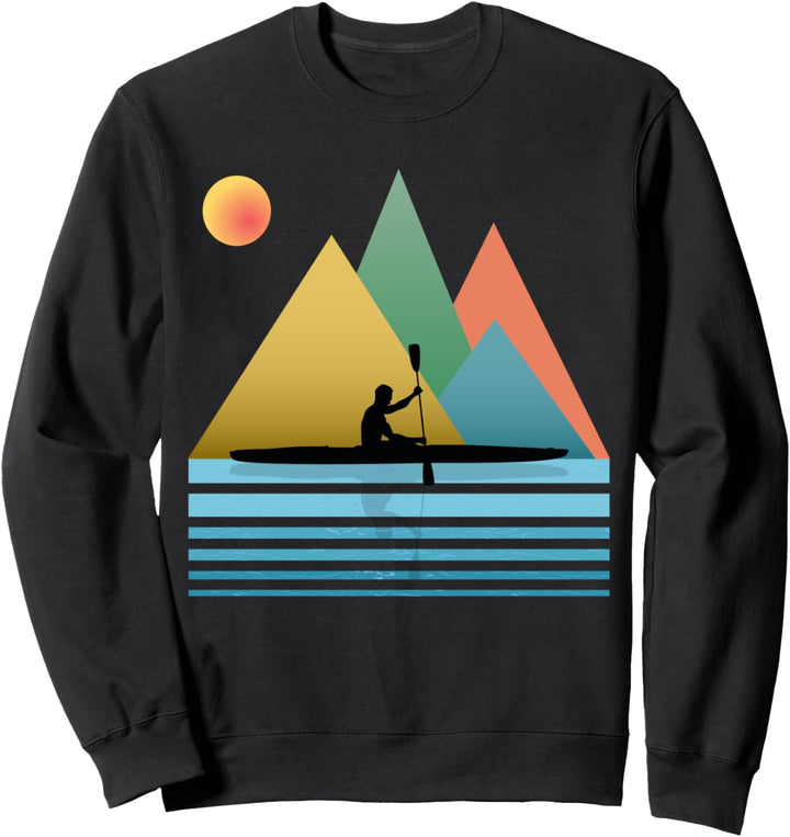 Hiker Mountains Retro Pop Art Sweatshirt