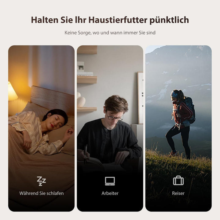 IMIPAW Futterautomat Katze, 5G | 2.4G WiFi Katzenfutter Automat, APP-Steuerung Futterspender für Kat