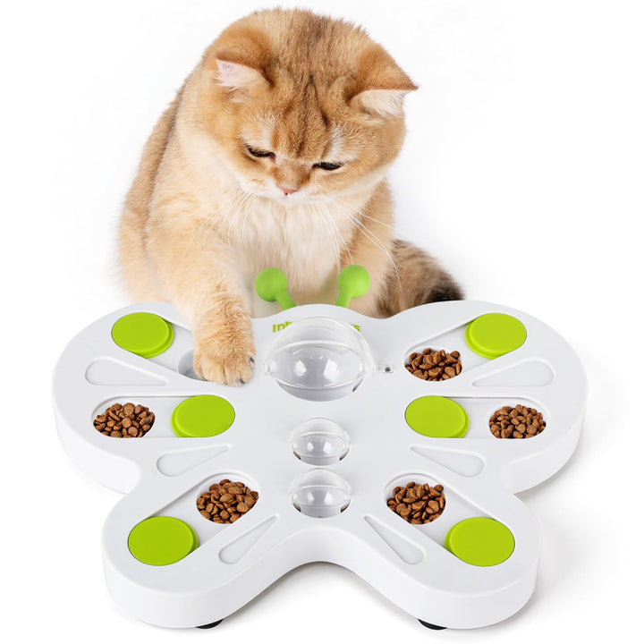 ALL FOR PAWS Interactives Katzen-Futterstation Puzzle (Schmetterling Katzen-Futterstation Puzzle), S