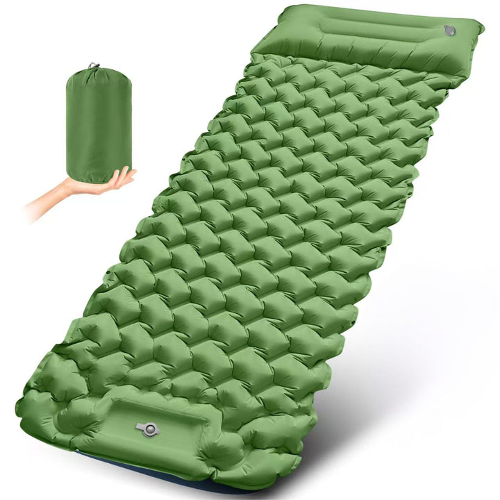 Isomatte Selbstaufblasend, 12CM Verdicktes Tragbar Camping Matratze Wasserdicht Kleines Packmass mit