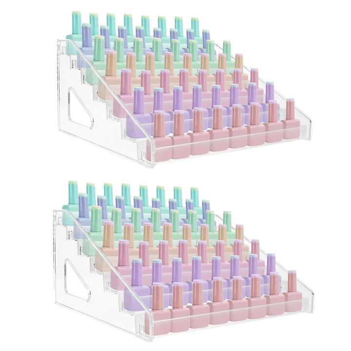 2 Stück Nagellack Aufbewahrung 168 Flaschen, 7 Schichten Nagellack Organizer, nagellack Regal Acryl