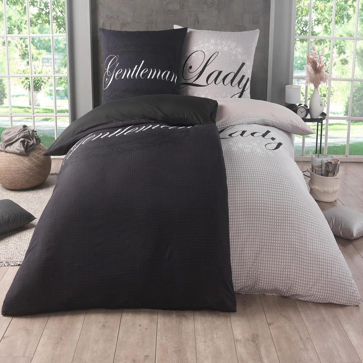 Kuscheli® 4-teilig Partner Bettwäsche 135x200 mit 80x80 Kissenbezug |Zertifiziert | seidig weich, Mi