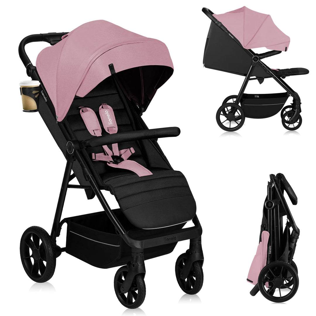 LIONELO MIRA Buggy bis zu 22 kg von 6 Monaten bis 4 Jahren Schwenkbare 360° Räder Volle Stossdämpfun
