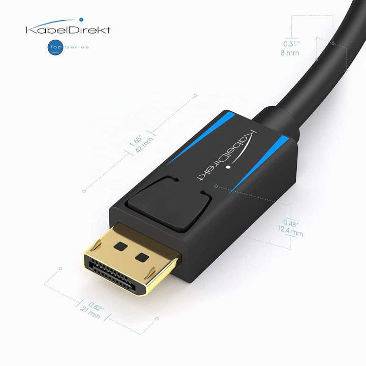 KabelDirekt – 4K &amp; 8K DisplayPort Kabel, 240Hz – 2x 2m – erhältlich in 1m bis 5m – DP Kabel für alle
