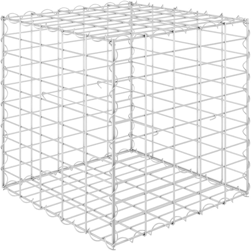 WIFESE 50x50x50 cm Würfel Gabionen Hochbeet Gabionenwand Steinkorb Gabione Gartenzaun Gabionenkorb G