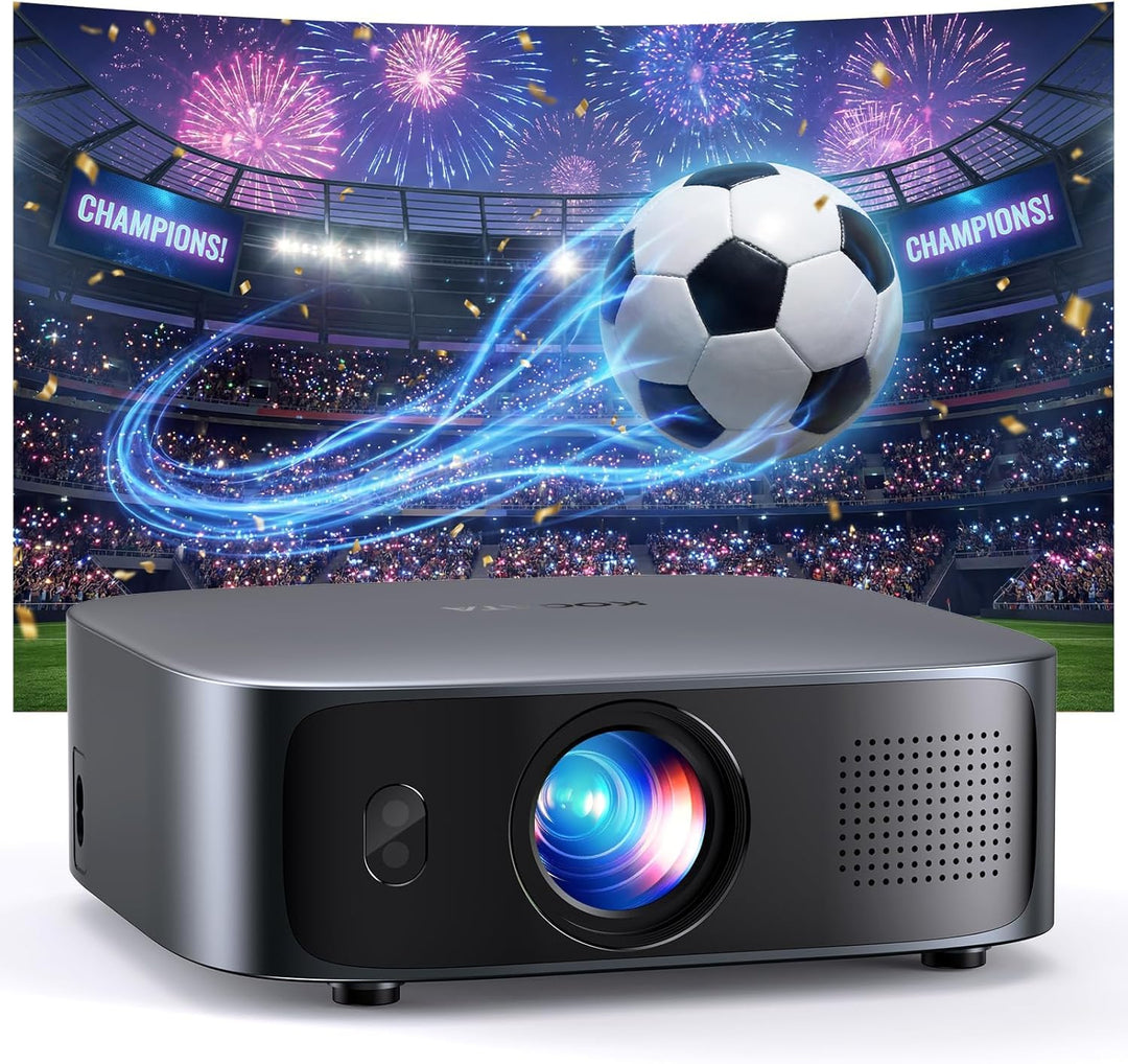 Smart Beamer 4K kompatibel mit Netflix & Dolby Audio, KOGATA Kurzdistanz Projektor mit Autofokus & 6