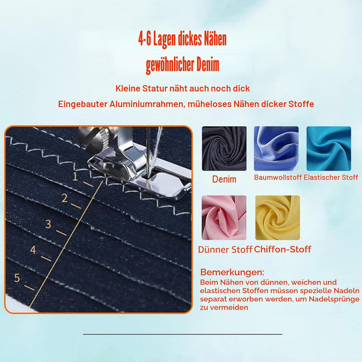 LetCart FLSM-519 Nähmaschine, Elektrische Nähmaschine für Anfänger und Kinder, 12 Stichprogrammen, F