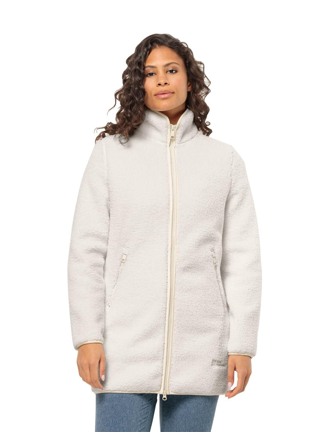 Jack Wolfskin High Curl Coat W Damen-Fleecejacke S Cotton White, S Cotton White