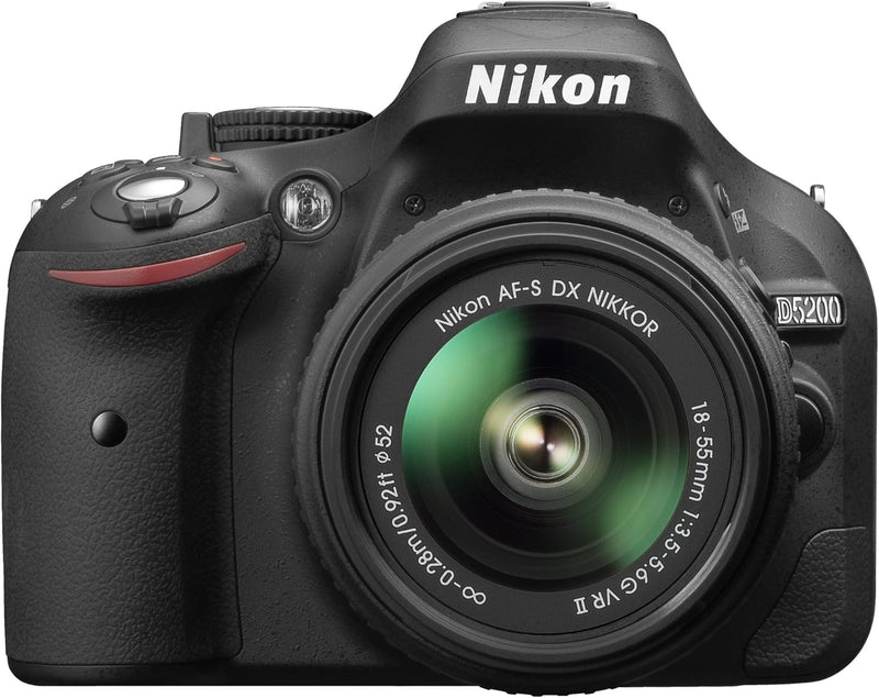 Nikon D5200 SLR-Digitalkamera (24,1 Megapixel, 7,6 cm (3 Zoll) TFT-Display, Full HD, HDMI) Kit inkl.