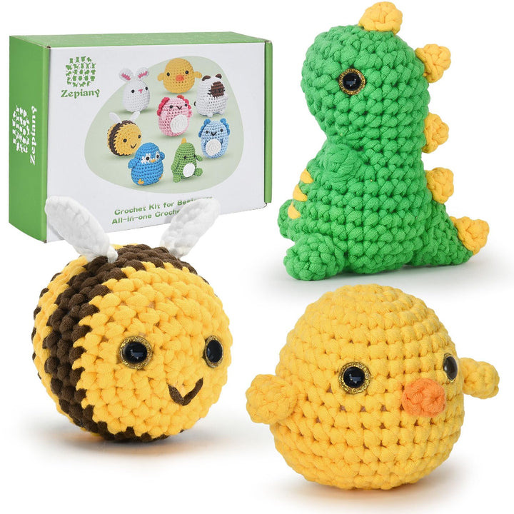 Häkelset für Anfänger,Häkel-Starter-Kits,Anfänger für Erwachsene und Kinder,Amigurumi,häkelset tiere