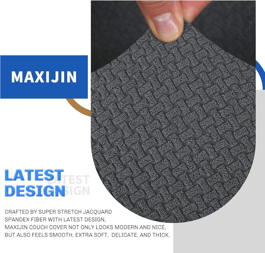 MAXIJIN Creative Jacquard Extra grosse Couchbezüge für 3- oder 4-Sitzer, super Dehnbare rutschfeste