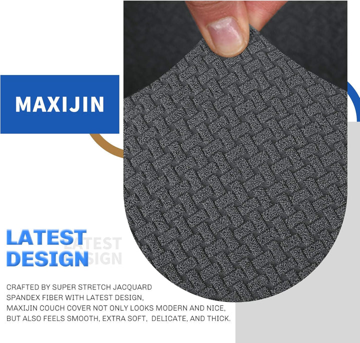 MAXIJIN Creative Jacquard Extra grosse Couchbezüge für 3- oder 4-Sitzer, super Dehnbare rutschfeste