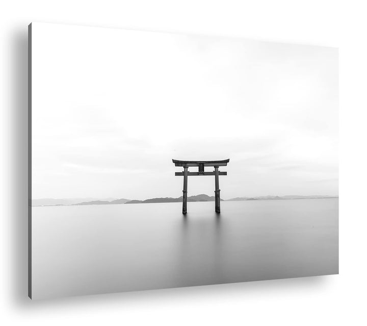 deyoli Wahrzeichen der japanischen Shinto-Religion Effekt: Schwarz&amp;Weiss,Format: 80x60 als Leinwandb