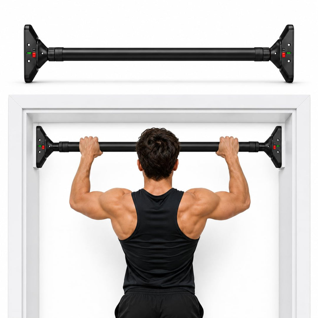 Klimmzugstange für Türrahmen 75–94 cm, ohne Bohren, mit Anti-Rutsch-Pads 170 x 50 mm, Türreck mit Do