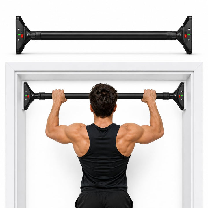 Klimmzugstange für Türrahmen 75–94 cm, ohne Bohren, mit Anti-Rutsch-Pads 170 x 50 mm, Türreck mit Do