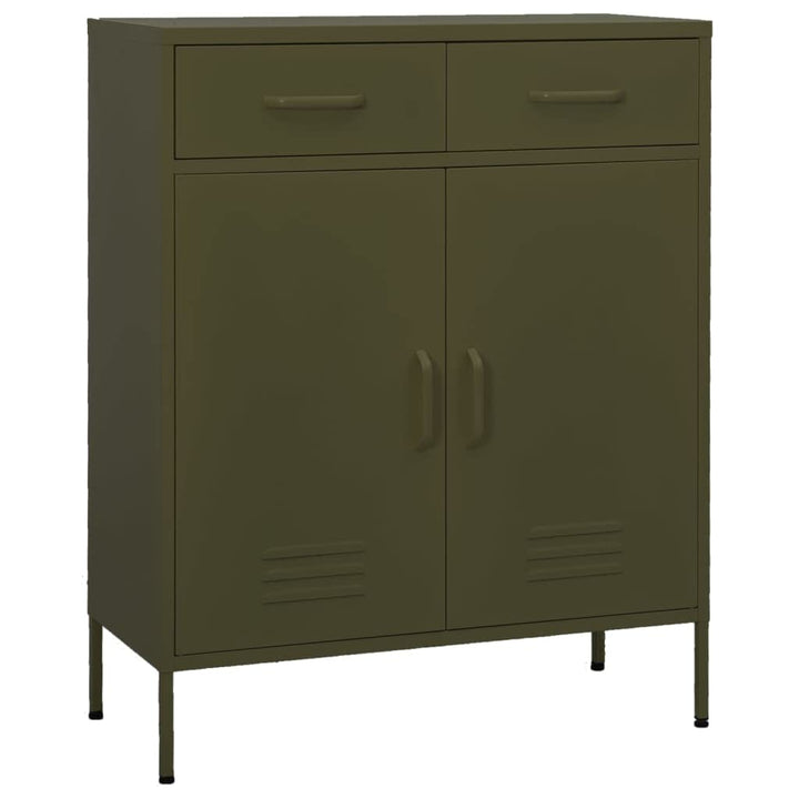 Aufbewahrungsschrank aus Metall mit 2 Schubladen, Aktenschrank mit 2 Türen und Regalen, 80x35x102cm