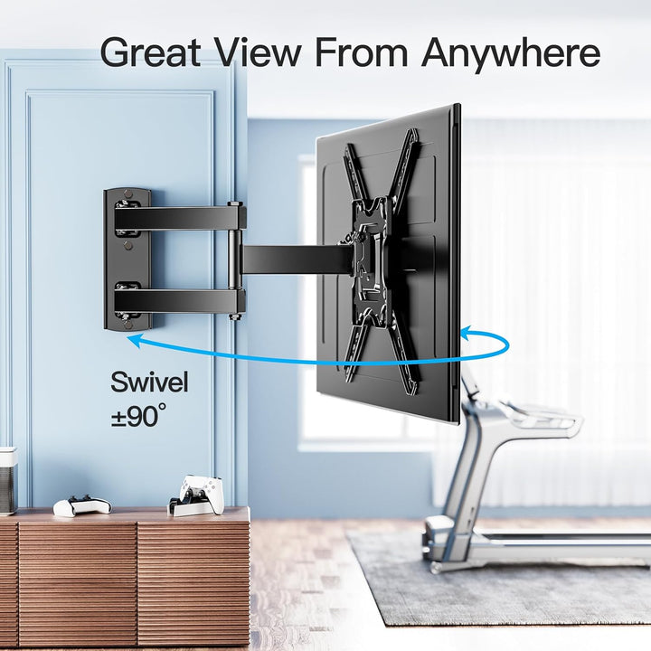 PERLESMITH TV Wandhalterung Schwenkbar Neigbar, Universelle TV Halterung für 26-60 Zoll LED/LCD/Plas