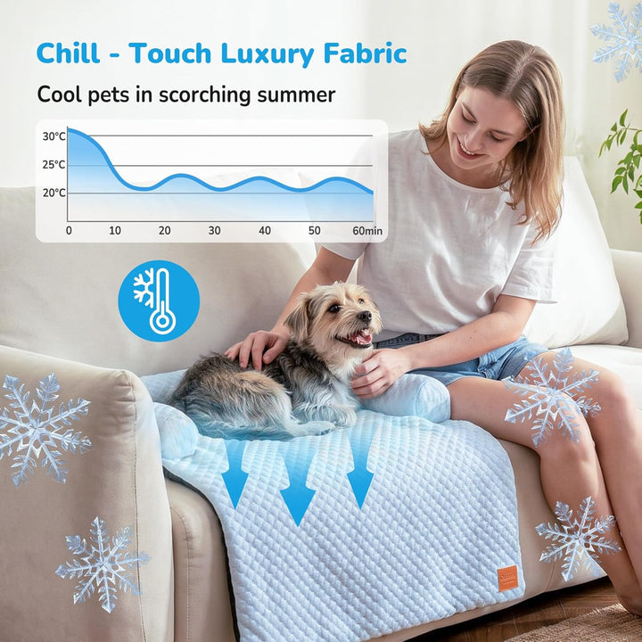 CATISM Kühlmatte Hunde & Katze 70 * 80cm Waschbar Katzenkuhlbettlit für Sofa und Boden Hundematte mi
