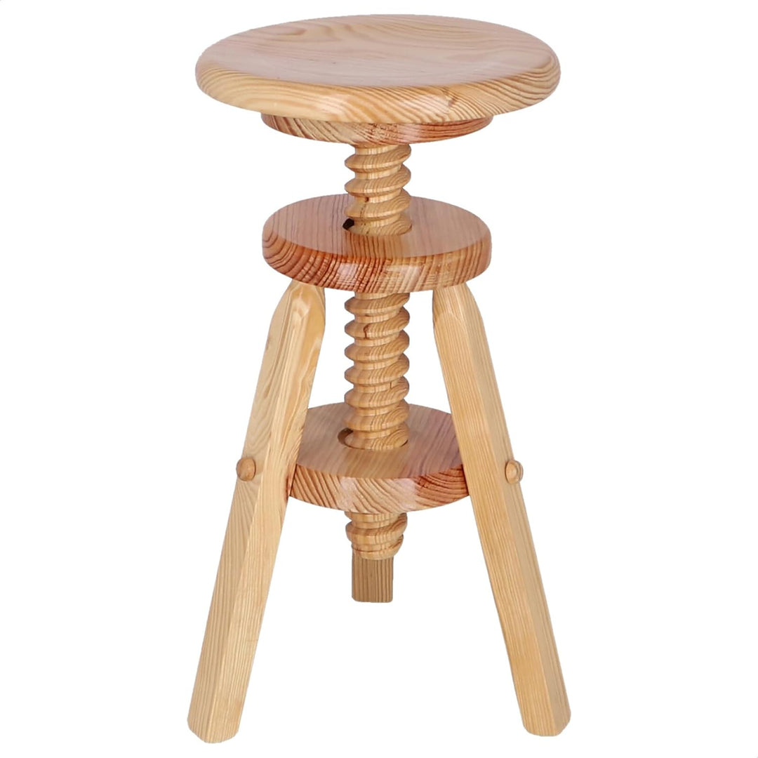 WELL HOME MOBILIARIO & DECORACIÓN Runder Drehhocker aus Holz, lackiert, 29 x 29 x 64 cm