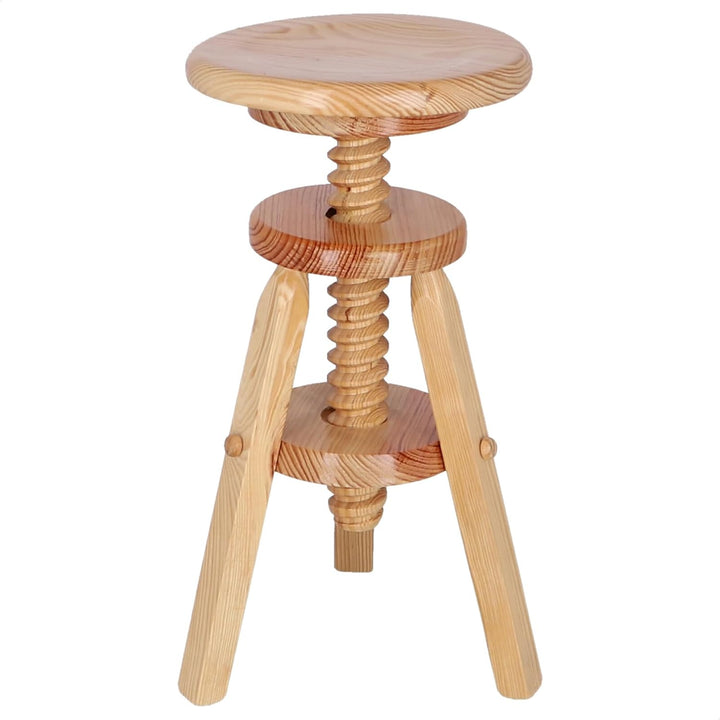 WELL HOME MOBILIARIO & DECORACIÓN Runder Drehhocker aus Holz, lackiert, 29 x 29 x 64 cm