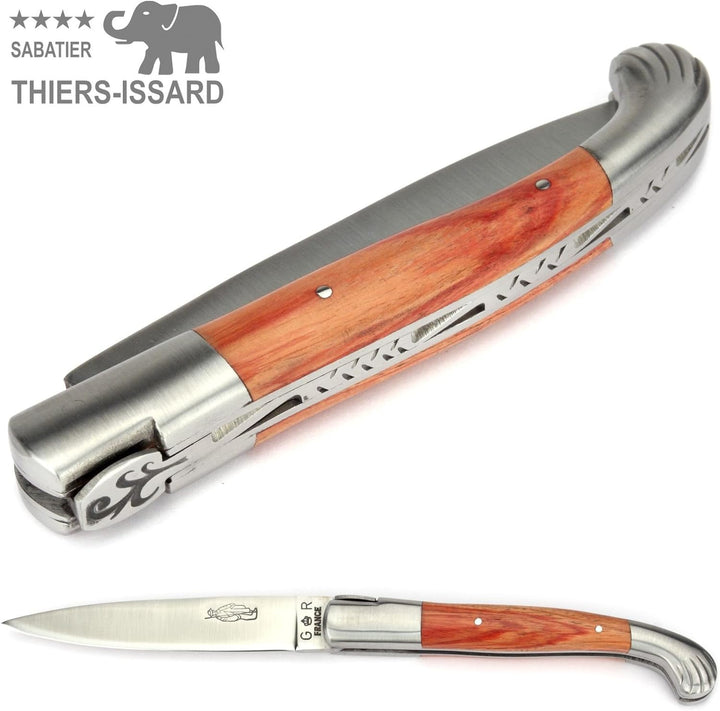 Thiers-Issard Voyageur - 12 cm Jakobsweg Taschenmesser - Griff Rosenholz - Messer Klinge 10 cm 12C27