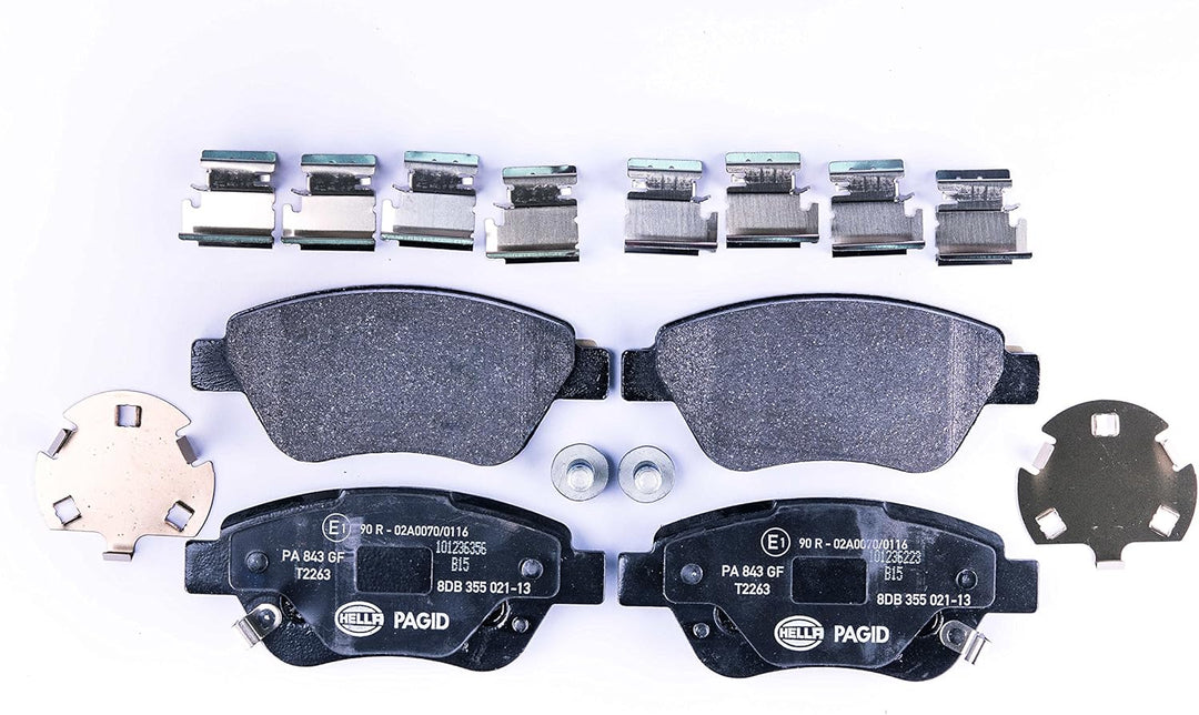 HELLA PAGID 8DB 355 021-131 Bremsbelagsatz - T2263 - Dicke/Stärke: 17mm - Bremssystem: Bosch - mit a