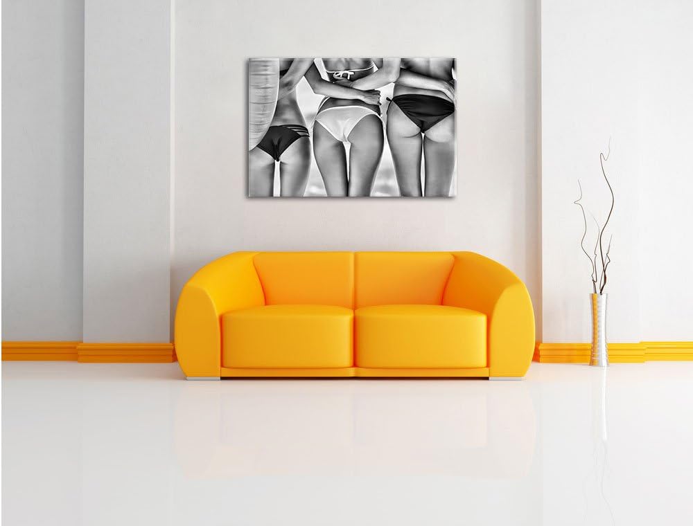 Pixxprint Sexy Girl Bikini/Format: 100x70cm / Leinwandbild fertig bespannt Wandbild Kunstdruck, 100x